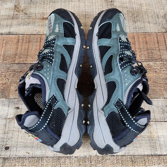 Salomon Techamphibian Women Sz 8 Trail Hiking Water Shoes Green Black 863424 - Picture 7 of 9